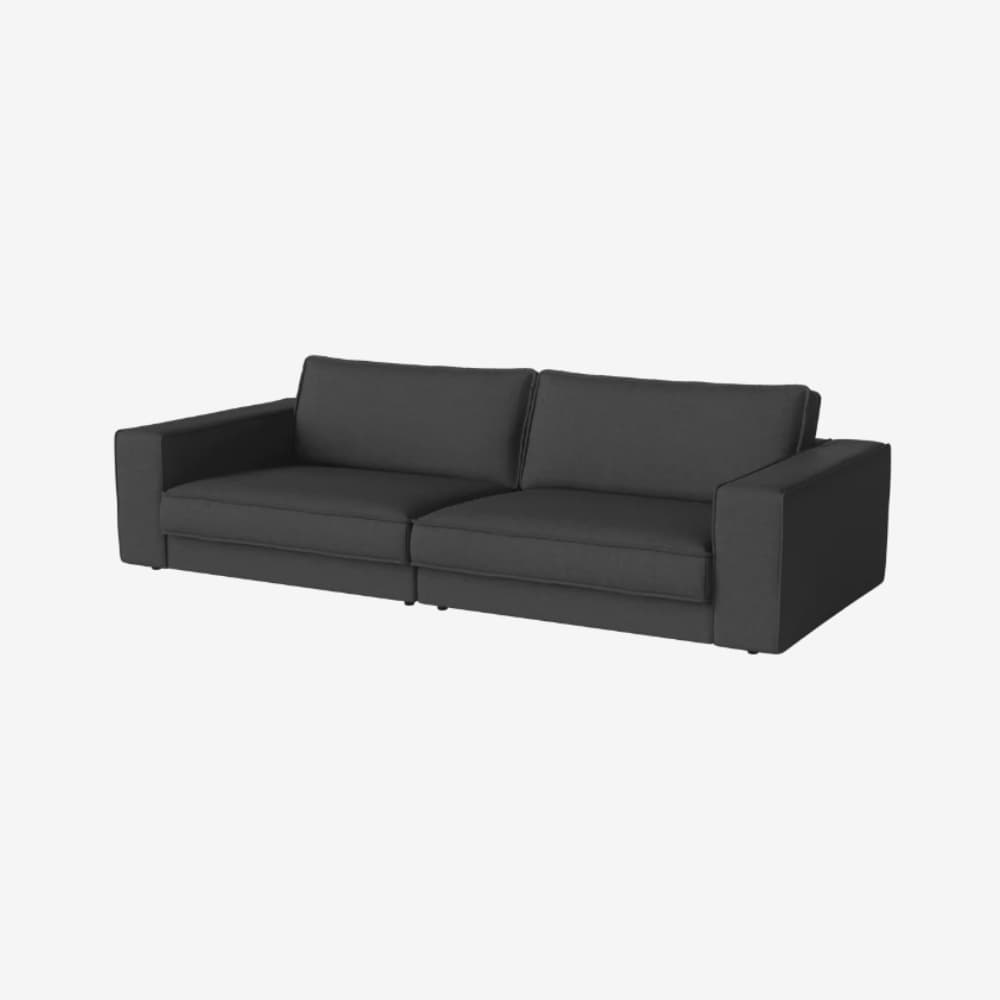 schwarzes Polster Sofa